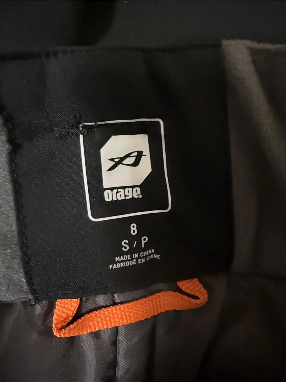 EUC Orage Kids Black Snow Pants size 8